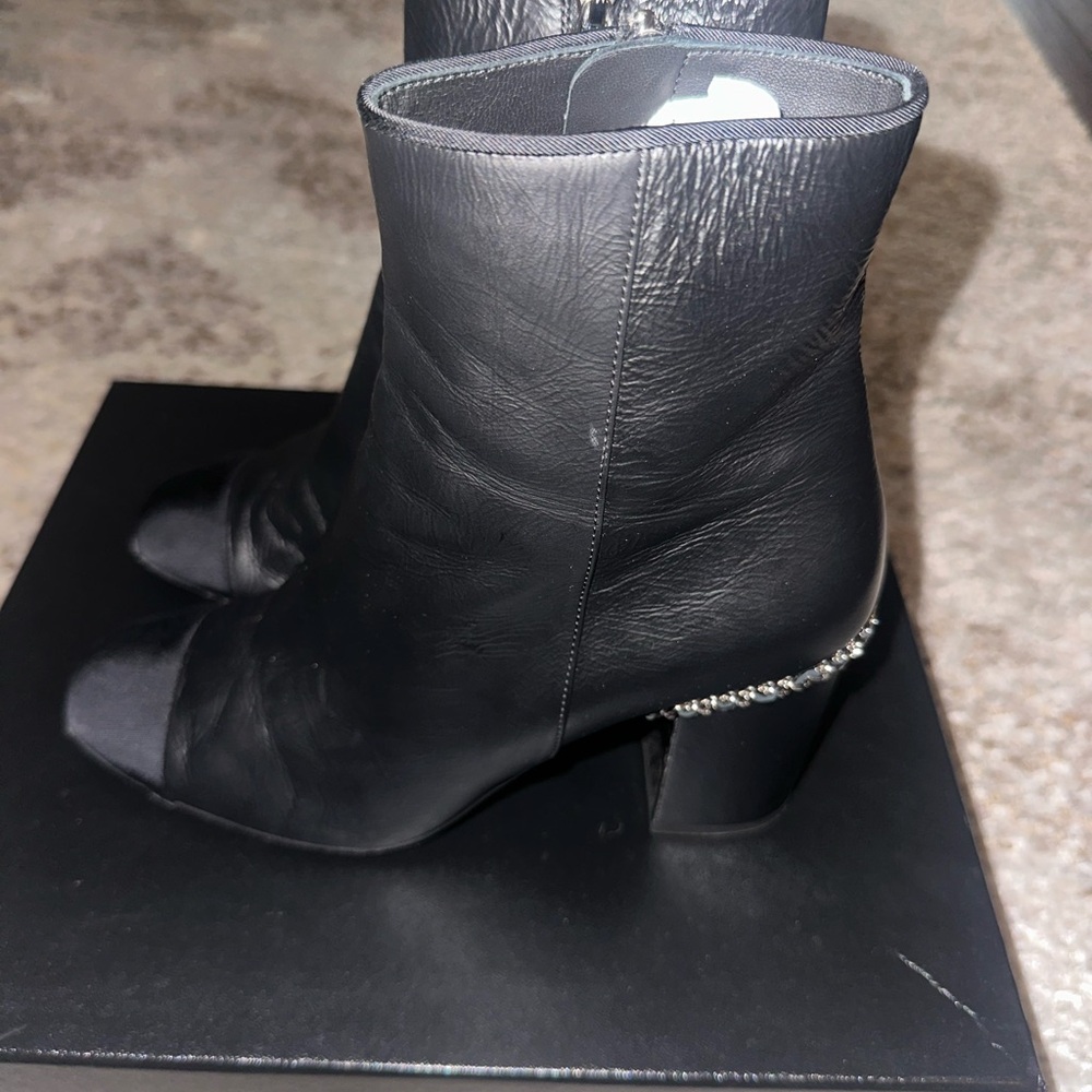 Authentic Chanel Leather Ankle Boots - Picture 3 of 7